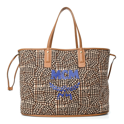 MCM Visetos Large Liz Reversible Shopper Tote Cognac 2 of 8