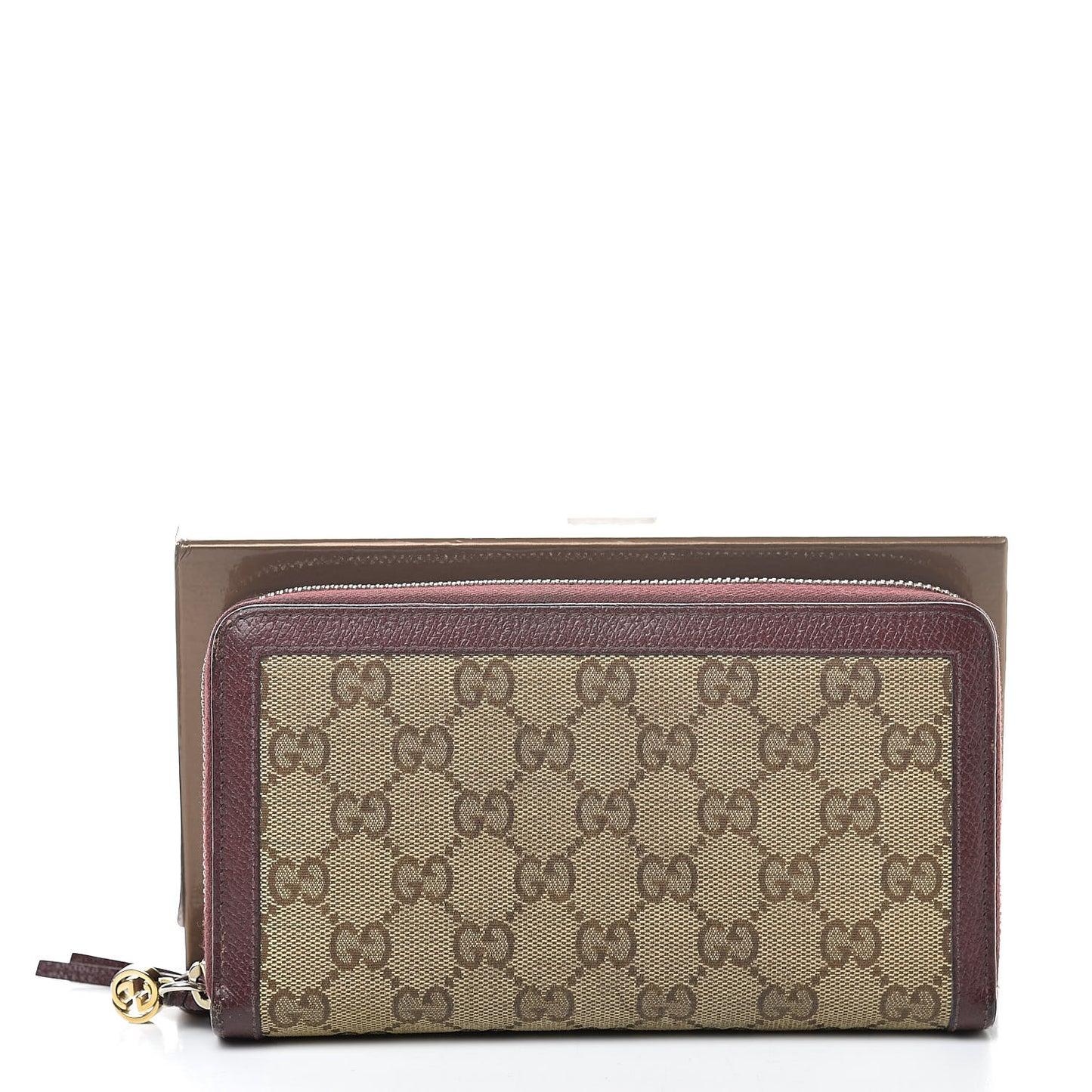 Monogram Zip Around Wallet Burgundy