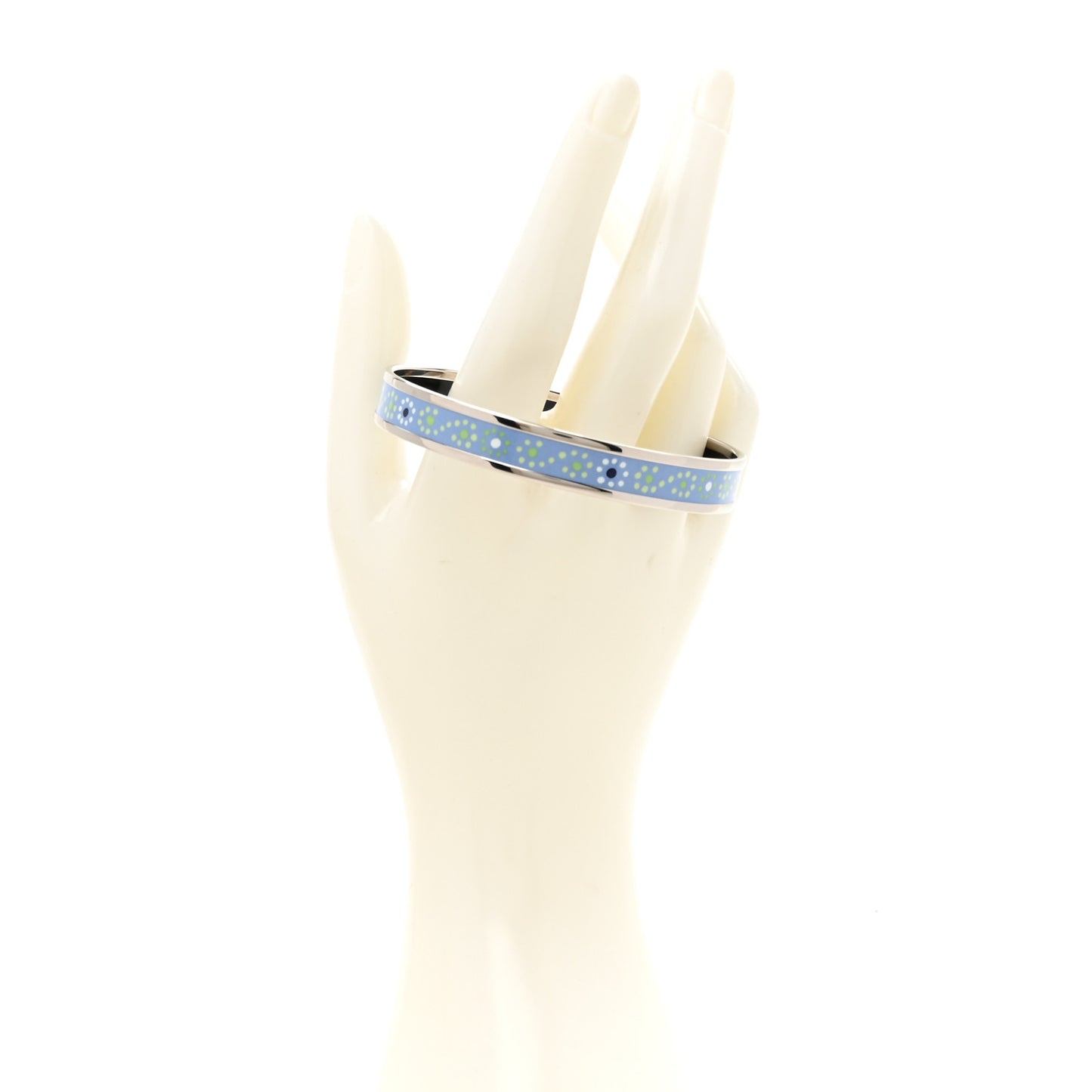 Enamel Printed Narrow Bracelet 70 Bleu