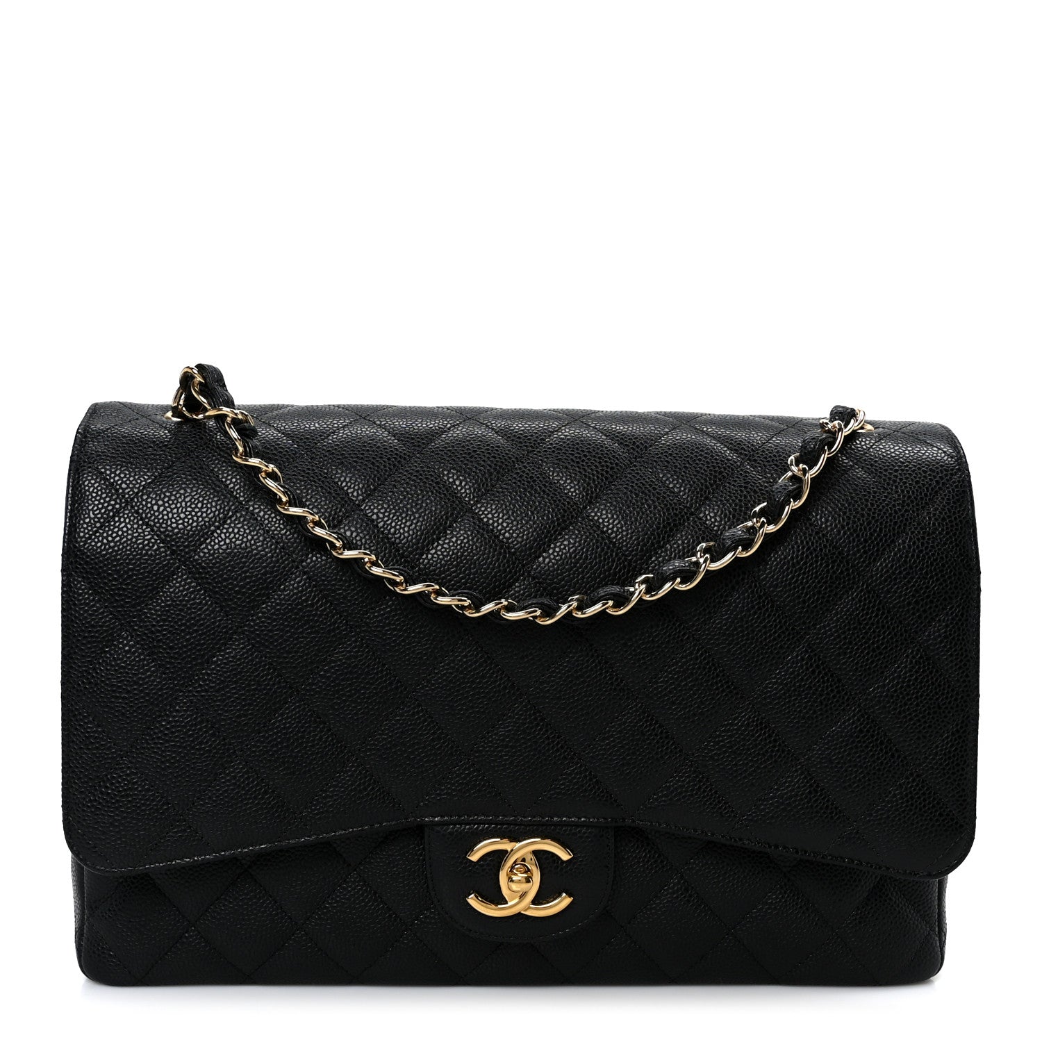 Chanel Caviar Quilted Maxi Double Flap Black 1 of 10