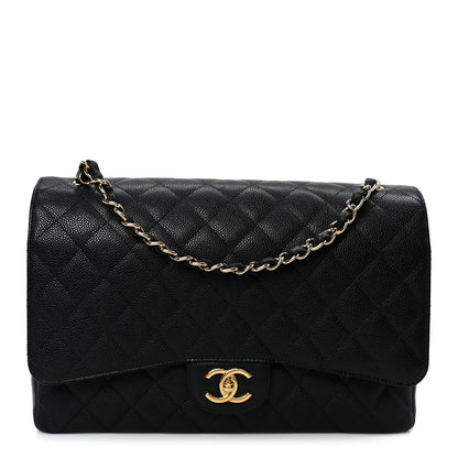 Chanel Caviar Quilted Maxi Double Flap Black 1 of 10