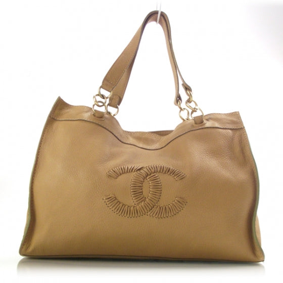Chanel Leather CC Tote Beige 1 of 14