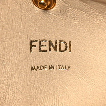 Fendi Vitello Seta Glazed Fabric FF 1974 Medium Peekaboo X-Lite Maya Mogano Panna Maya Mogano Panna 6 of 10