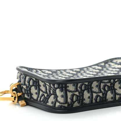 Christian Dior Oblique Diorquake Clutch Blue 8 of 9