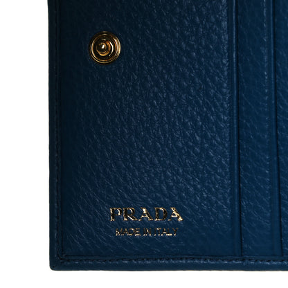 Prada Vitello Grain Bi-Fold Wallet Bluette 11 of 14