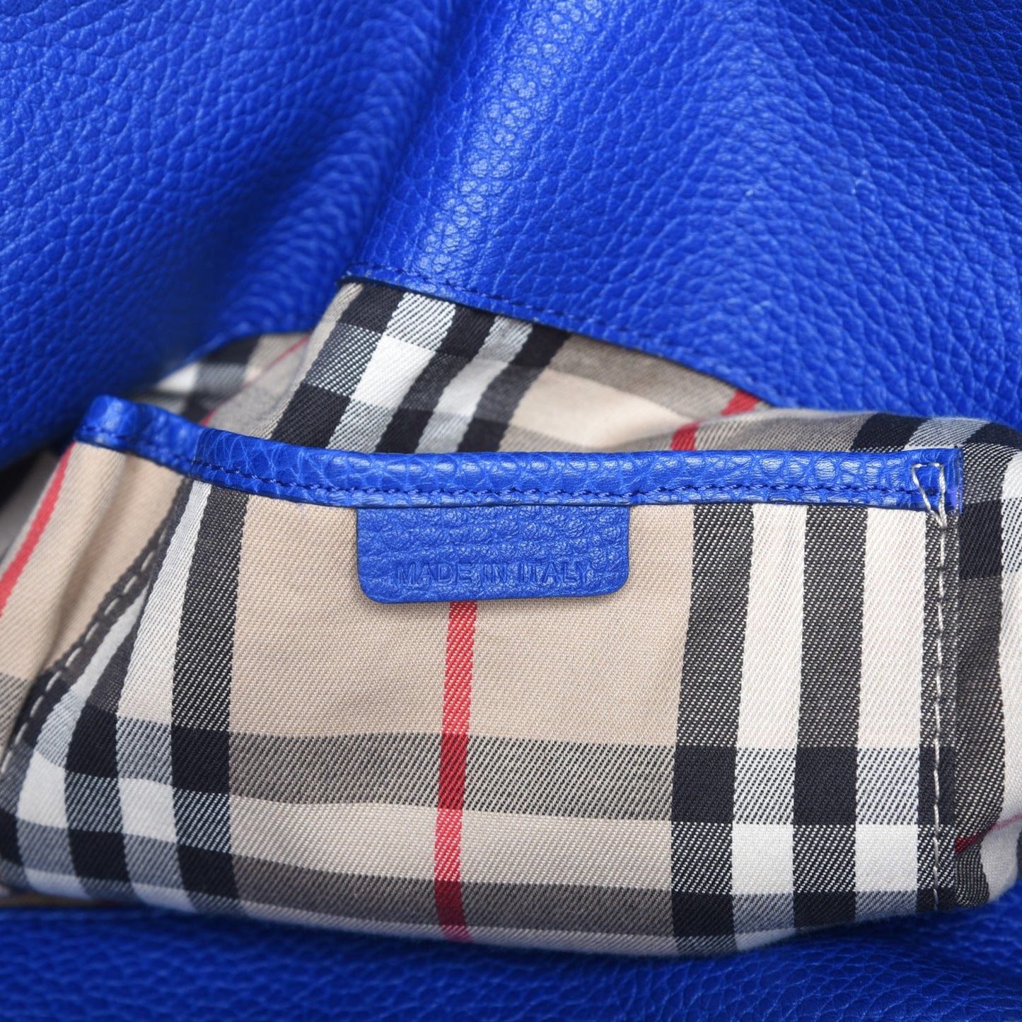 Grainy Calfskin Medium Baynard Tote Brilliant Blue