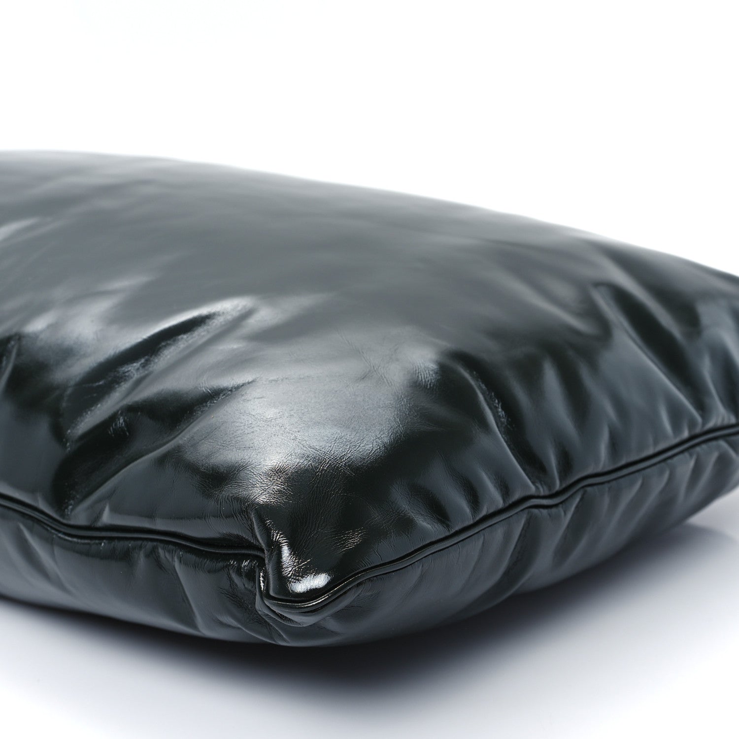 Bottega Veneta Patent Large Pillow Pouch Emerald Green 1662334