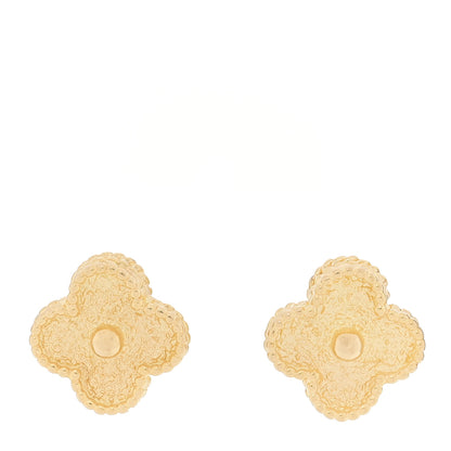 Van Cleef & Arpels 18K Yellow Gold Vintage Alhambra Earrings 1 of 4