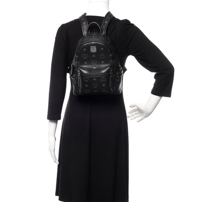 MCM Visetos Side Stud Mini Stark Backpack Black 2 of 10
