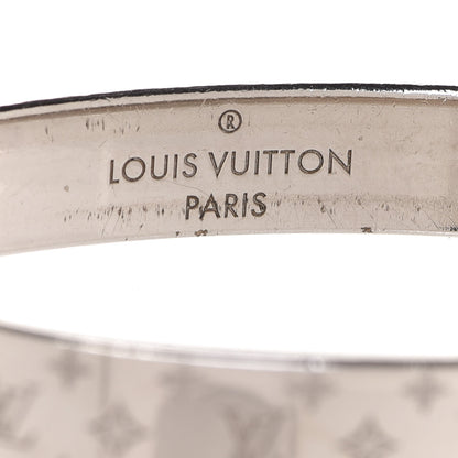 Louis Vuitton Brass Palladium Plated Nanogram Cuff M Silver 4 of 6