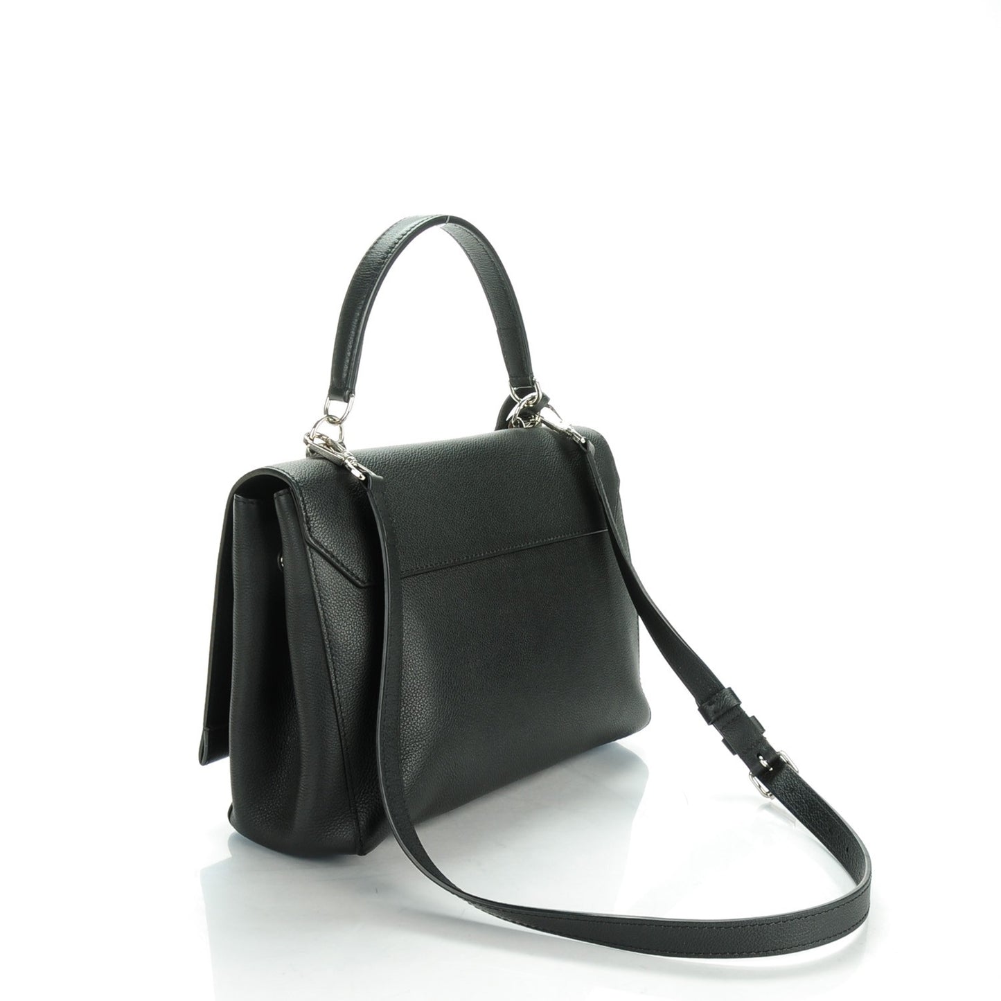 Soft Calfskin Lockme II Top Handle Black