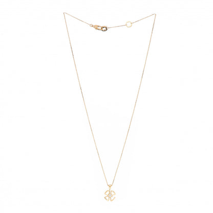 Bulgari 18K Yellow Gold Diamond Fiorever Pendant Necklace 3 of 5
