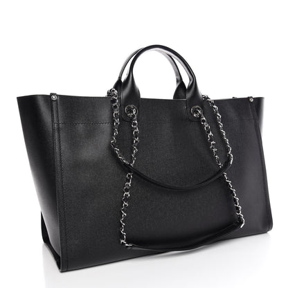 Chanel Caviar Extra Large Studded Deauville Tote Black 4 of 9