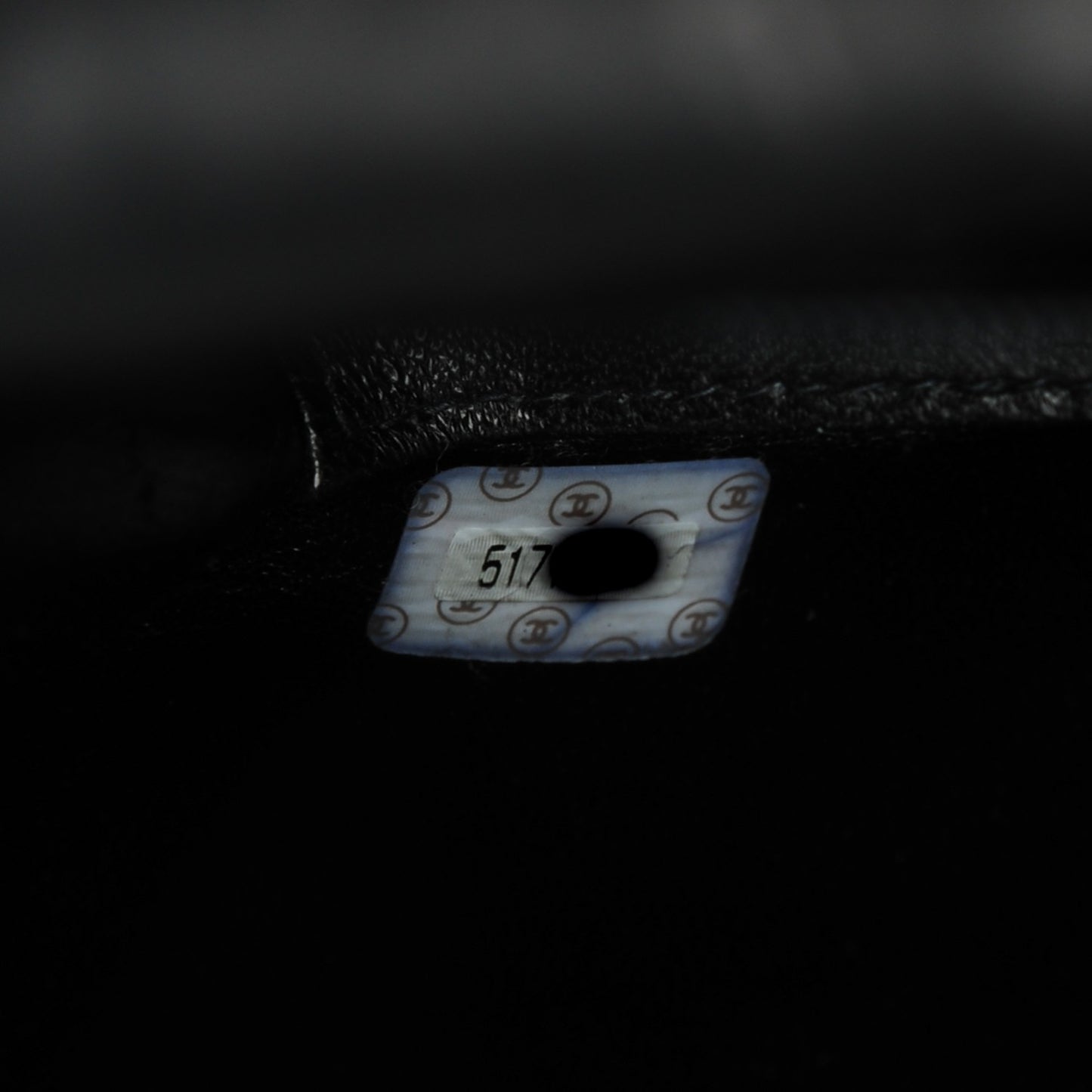 Calfskin Stitched Medium Single Flap Black