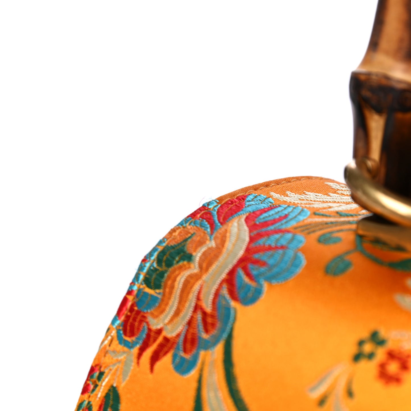 Satin Calfskin Bamboo Web Tokyo Print Medium Dionysus Top Handle Bag Giallo Multicolor Blue Agata Hibiscus Red