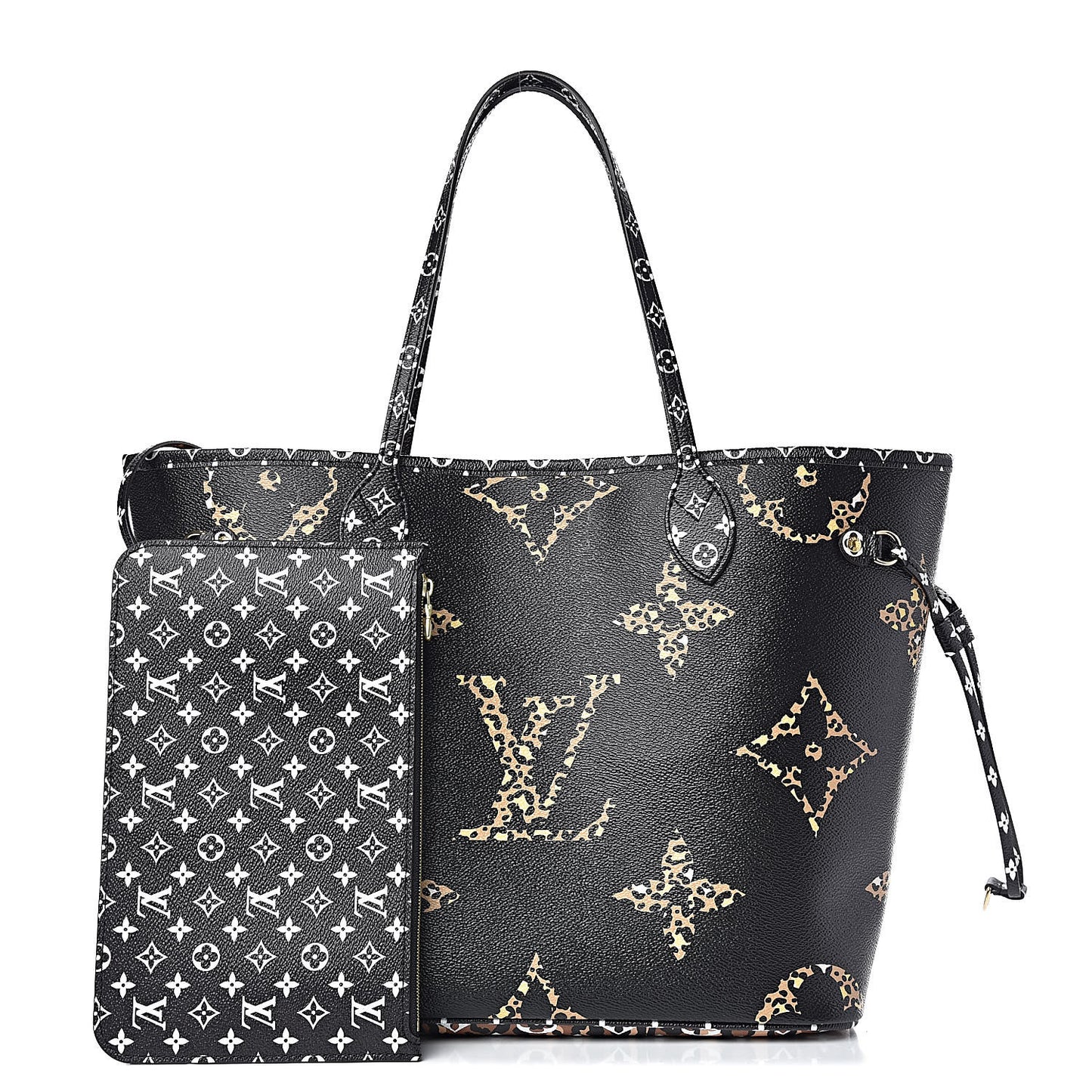 Monogram Giant Jungle Neverfull MM Black
