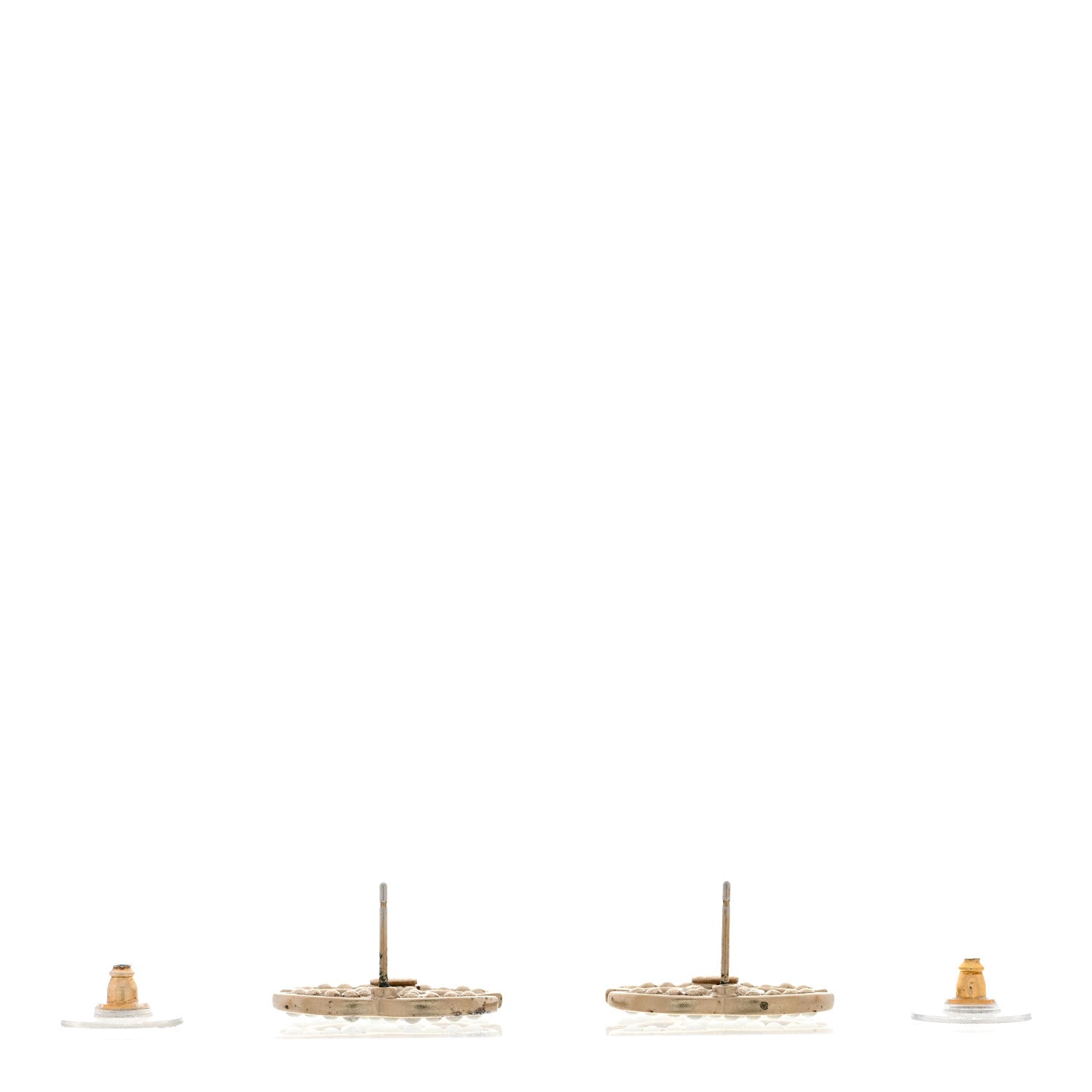 Chanel Pearl CC Earrings Light Gold 3 of 6