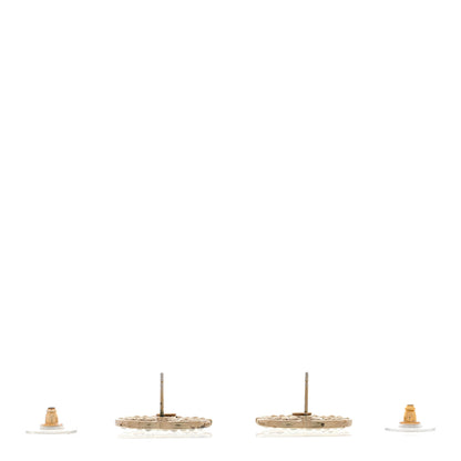 Chanel Pearl CC Earrings Light Gold 3 of 6