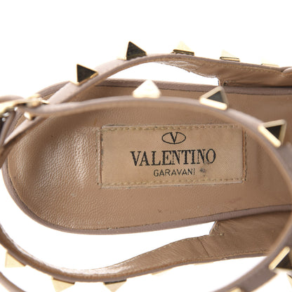 Valentino Garavani Patent Nappa Rockstud Ankle Strap 100mm Pumps 36 Black Poudre 9 of 11