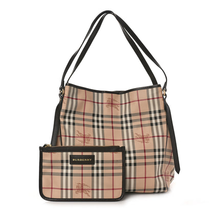 Burberry Haymarket Check Small Canterbury Tote Chocolate 1 of 12