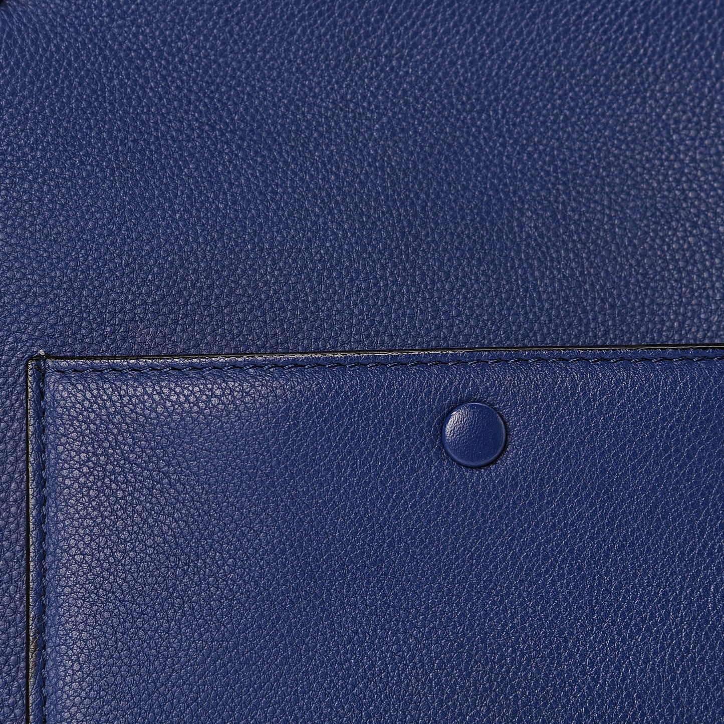 Drummed Calfskin Small Edge Shoulder Bag Indigo
