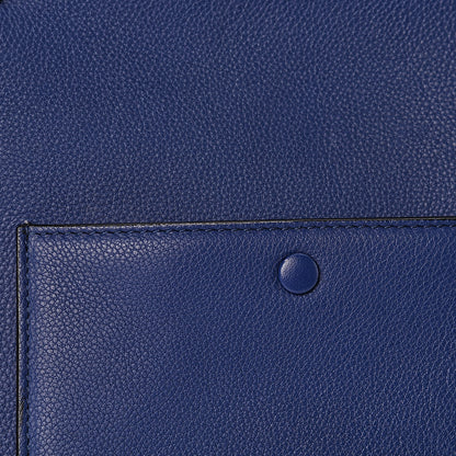 Celine Drummed Calfskin Small Edge Shoulder Bag Indigo 14 of 14