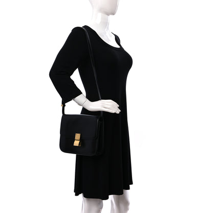 Celine Box Calfskin Medium Classic Box Flap Bag Black 2 of 11