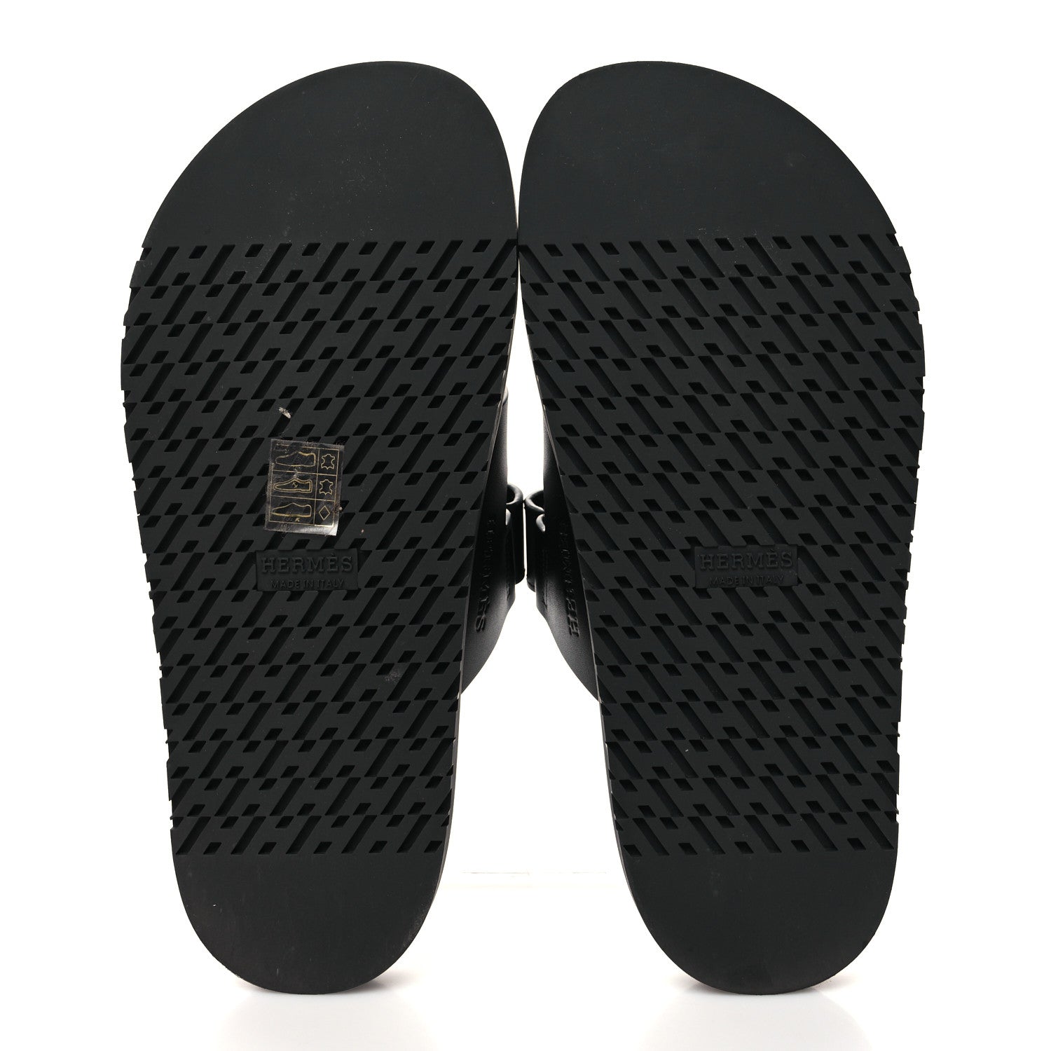 Hermes Calfskin Womens Chypre Sandals 37 Black 5 of 9