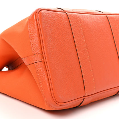 Hermes Toile Negonda Garden Party Tote 36 MM Orange 9 of 10