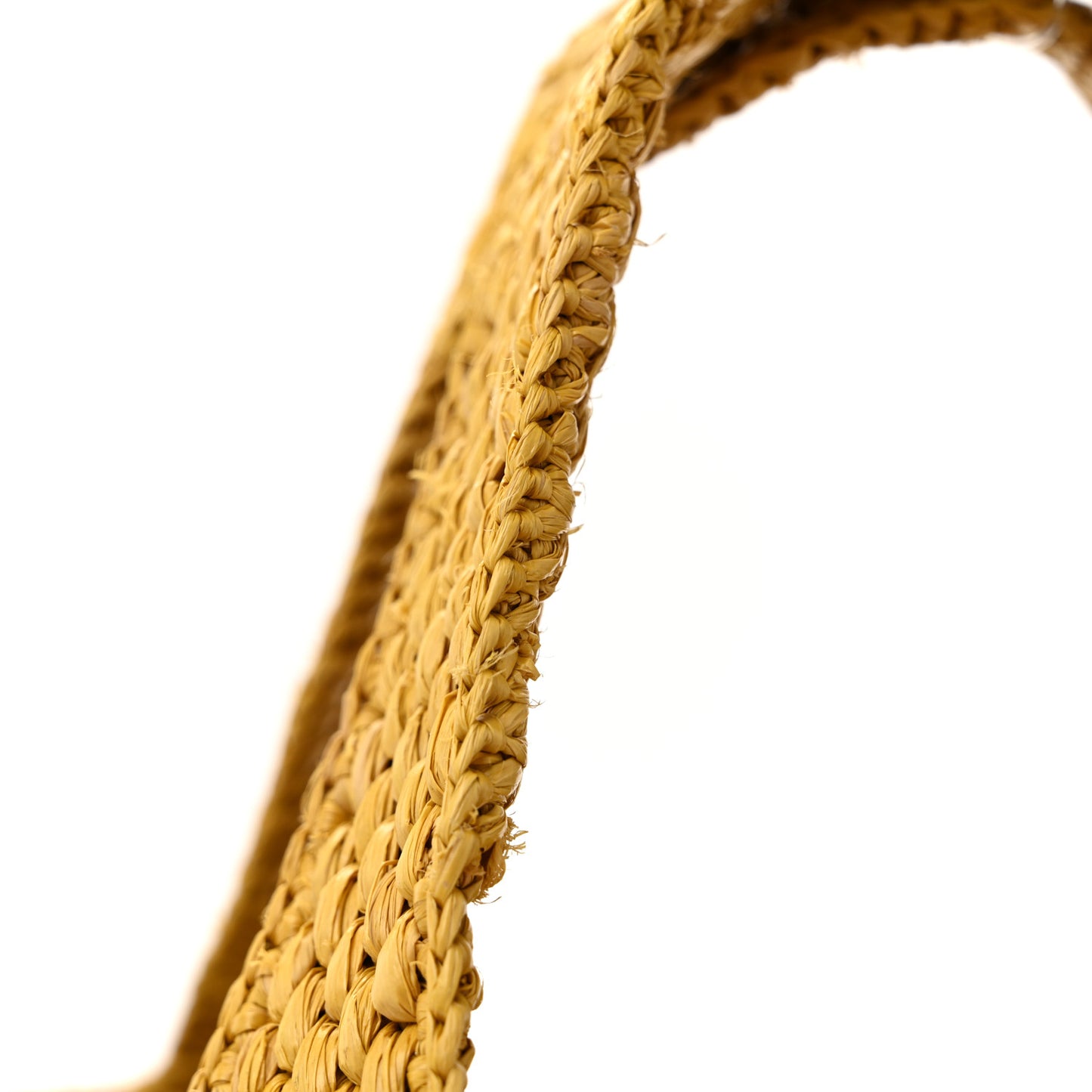 X PAULA'S IBIZA Raffia Font Tote Ochre