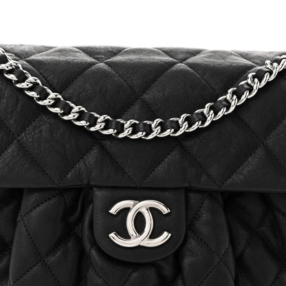 Chanel Washed Lambskin Quilted Medium Chain Around Messenger Black 8 of 11