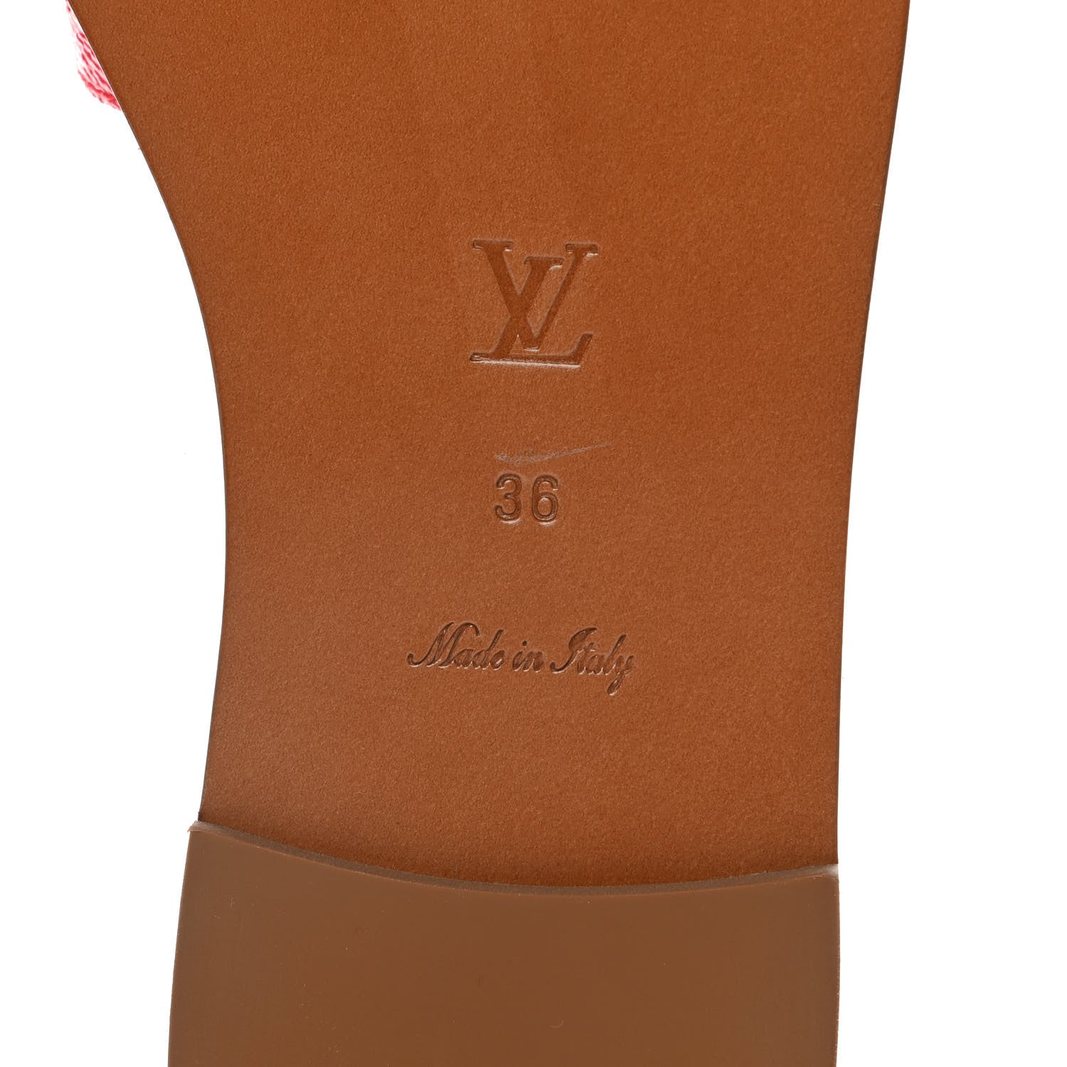 Louis Vuitton Monogram Escale Lock It Flat Mule 36 Rouge 6 of 9