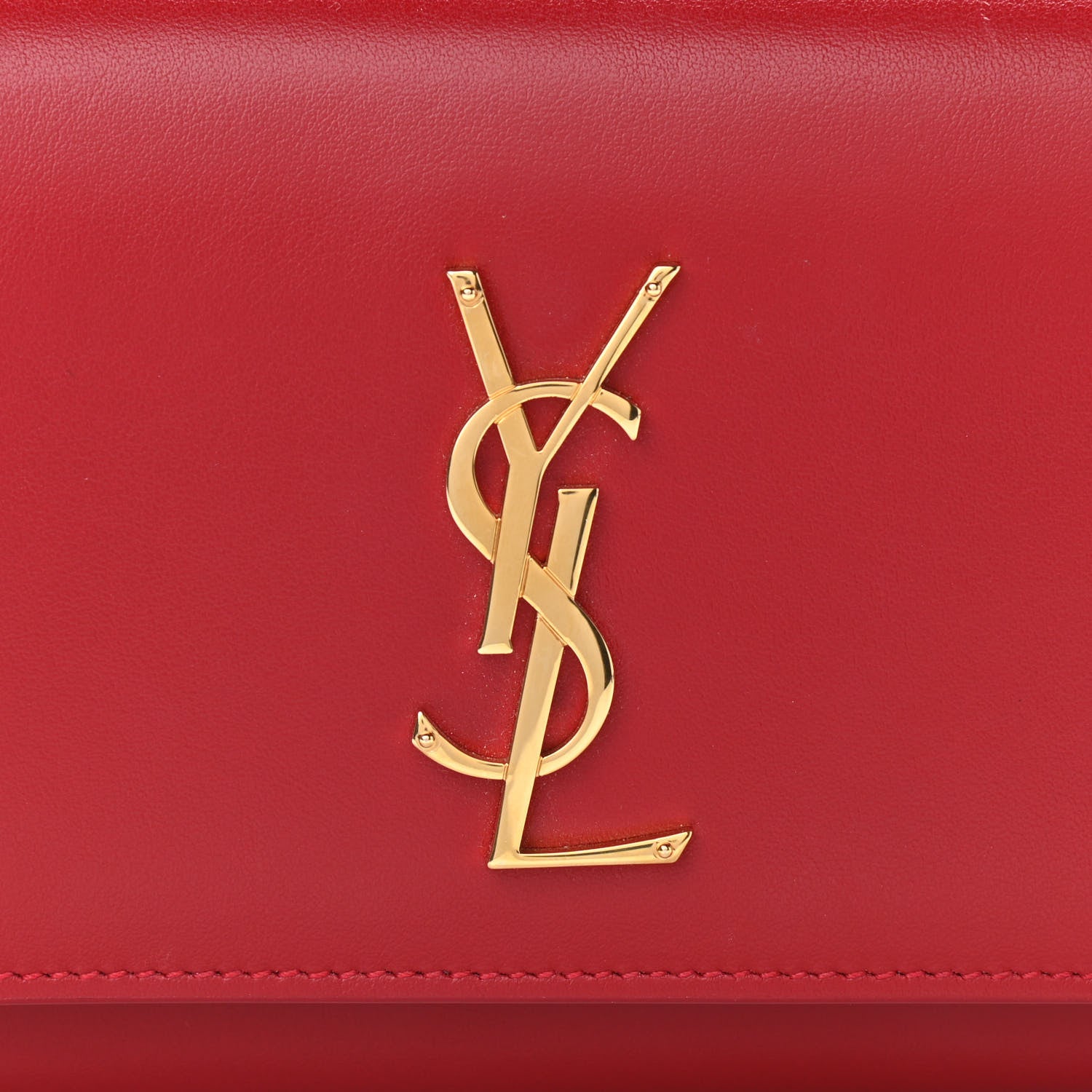 Saint Laurent Smooth Calfskin Monogram Kate Belt Bag Red 7 of 9