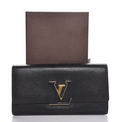 Louis Vuitton Taurillon Capucines Wallet Black 9 of 9