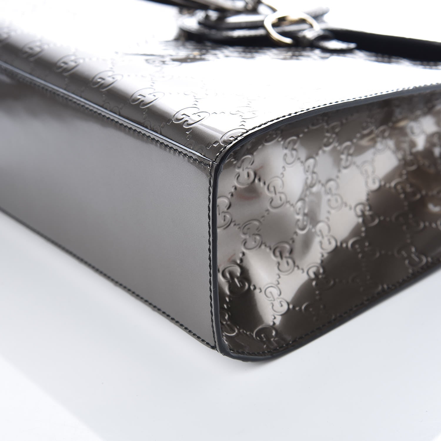 Gucci Shine Guccissima Large Emily Chain Shoulder Bag Sasso 6 of 12