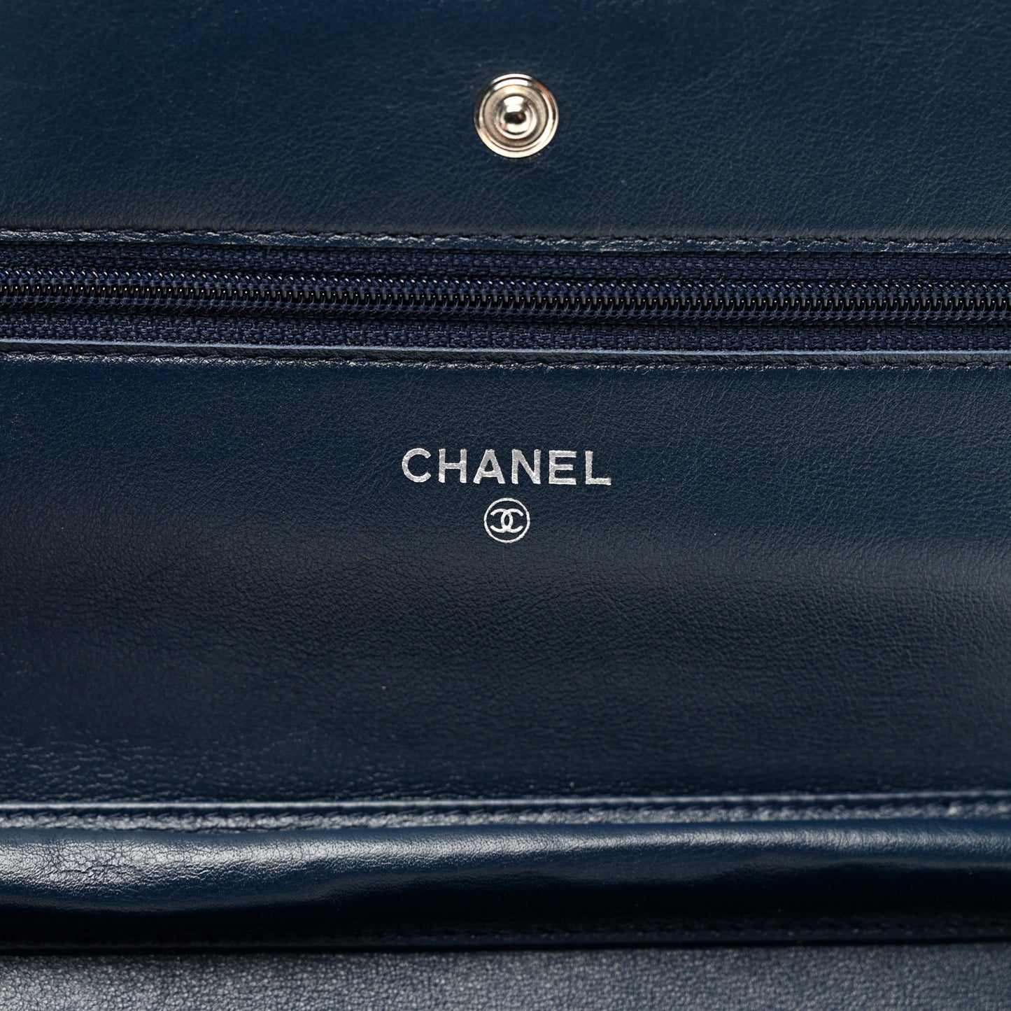 Caviar Timeless CC Wallet on Chain WOC Navy Blue