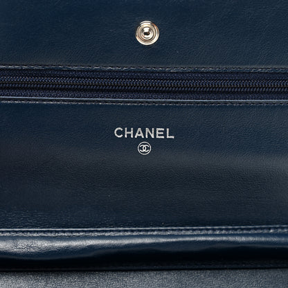 Chanel Caviar Timeless CC Wallet on Chain WOC Navy Blue 7 of 12