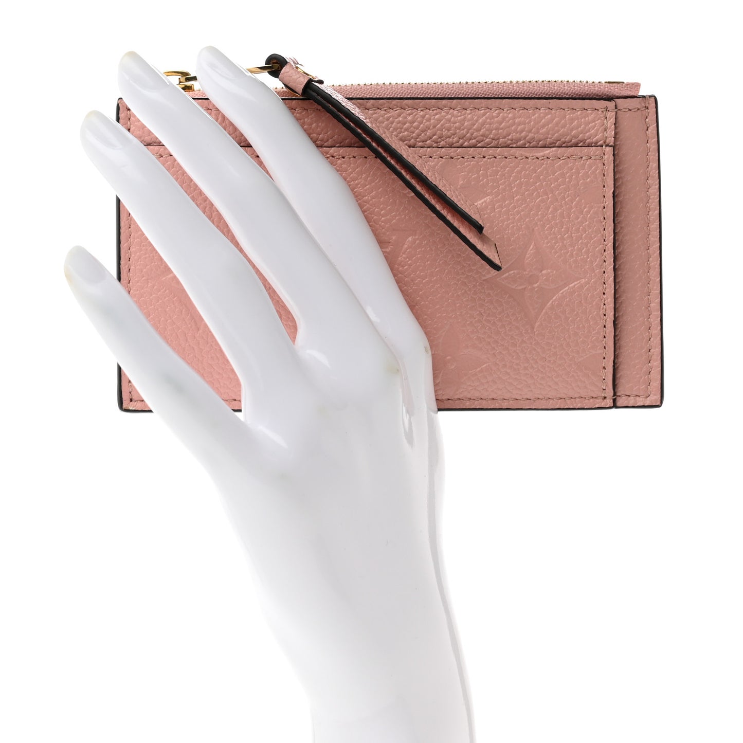 Empreinte Zipper Card Holder Rose Poudre
