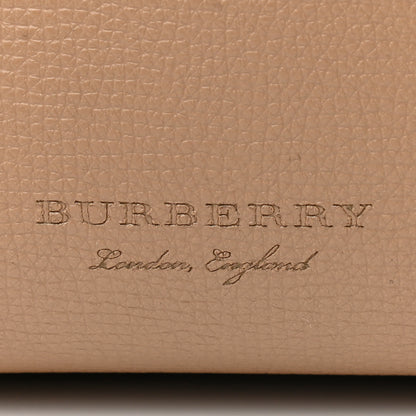 Burberry Grainy Calfskin Haymarket Check Medium Reversible Tote Camel 6 of 14