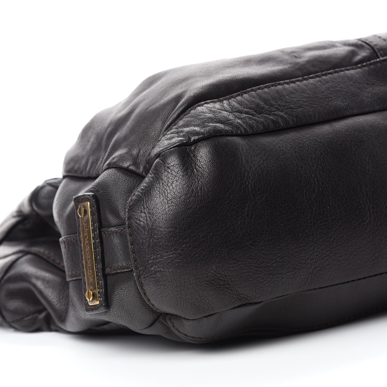 Burberry Calfskin Medium Hobo Dark Chocolate 6 of 11