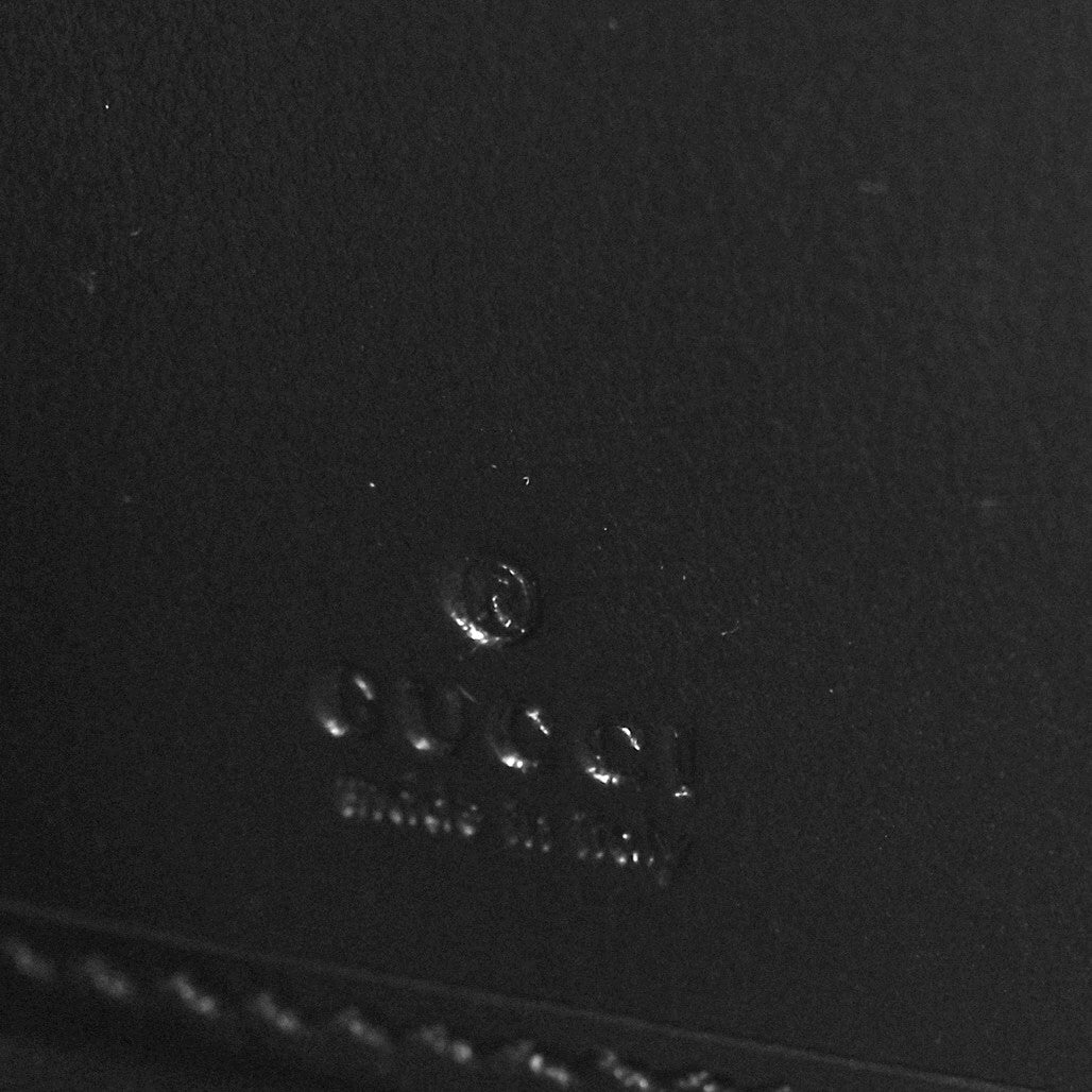 Gucci Calfskin Matelasse GG Marmont Zip Around Wallet Black 6 of 9