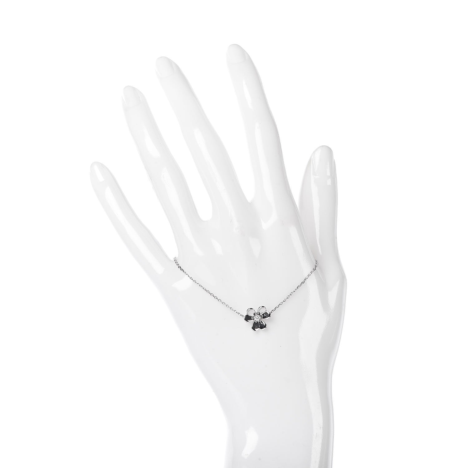 Van Cleef & Arpels 18K White Gold Diamond Mini Frivole Bracelet 2 of 6