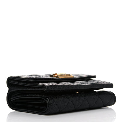Chanel Caviar Quilted Small Boy Flap Wallet Black 4 of 11