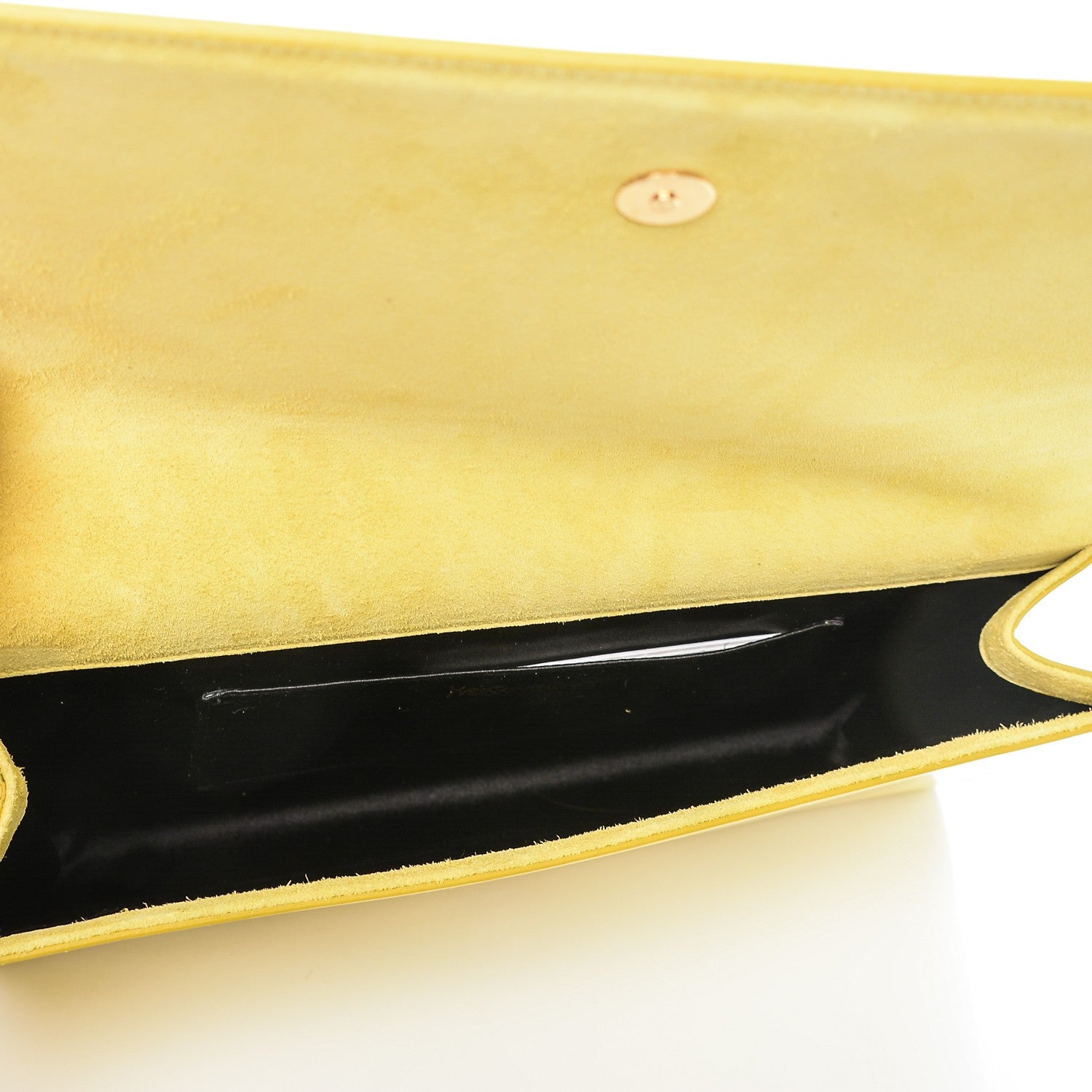 Saint Laurent Patent Calfskin Monogram Large Belle De Jour Clutch Yellow 5 of 7