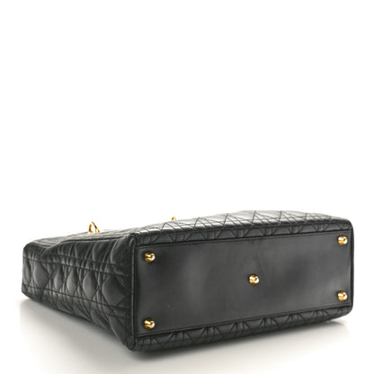 Christian Dior Lambskin Cannage Large Lady Dior Black 4 of 12