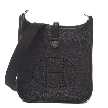 Hermes Taurillon Clemence Evelyne TPM Black 1 of 11
