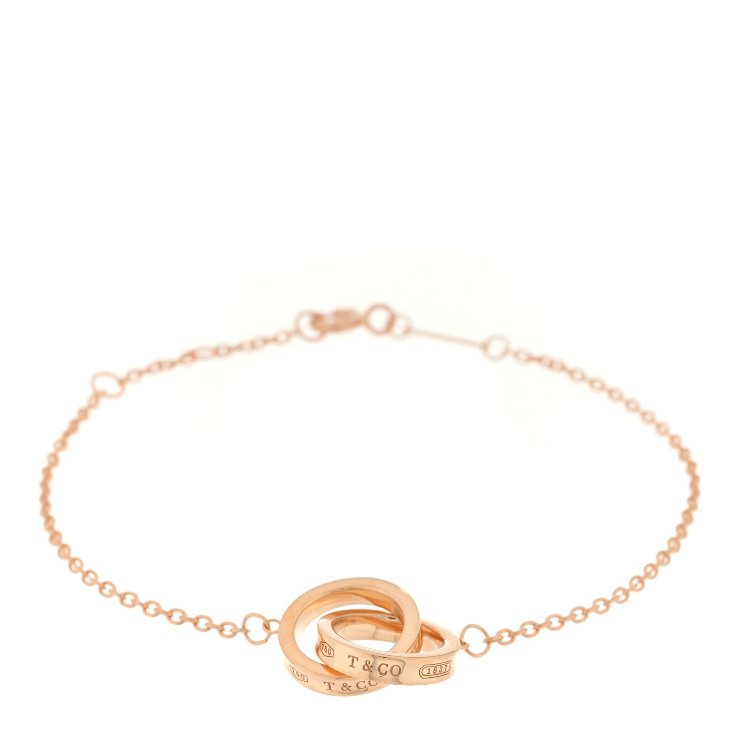 Tiffany 18K Rose Gold 1837 Interlocking Circles Bracelet 1 of 3