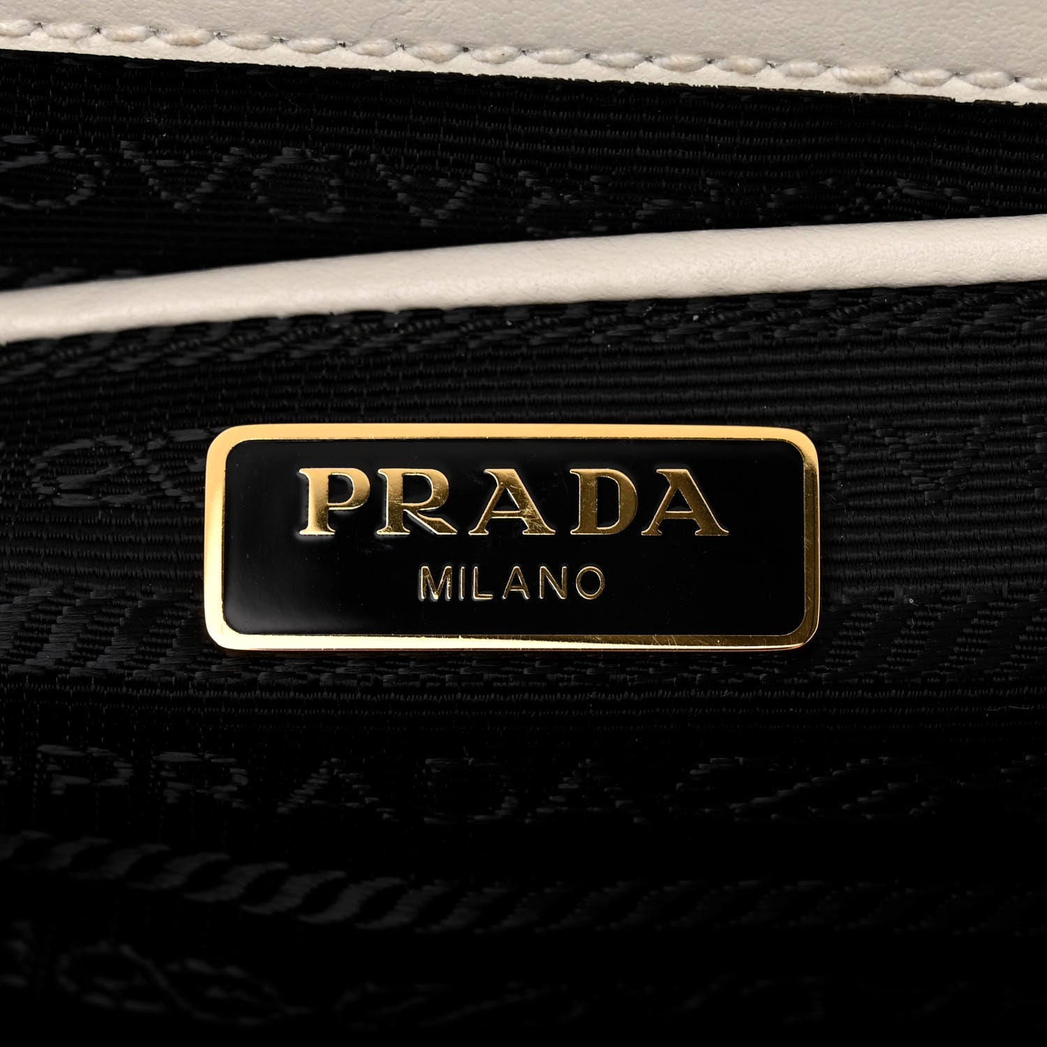 Prada Saffiano Chain Shoulder Bag White 6 of 10