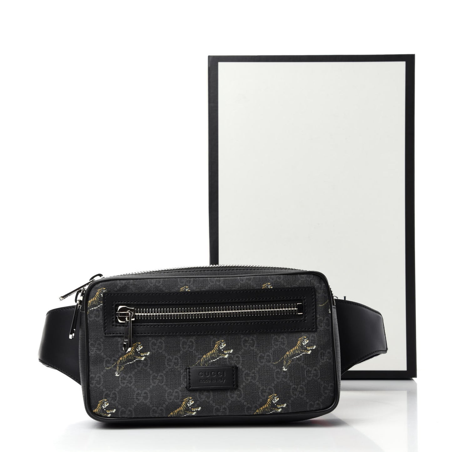 Soft GG Supreme Monogram Tigers Belt Bag Black Multicolor