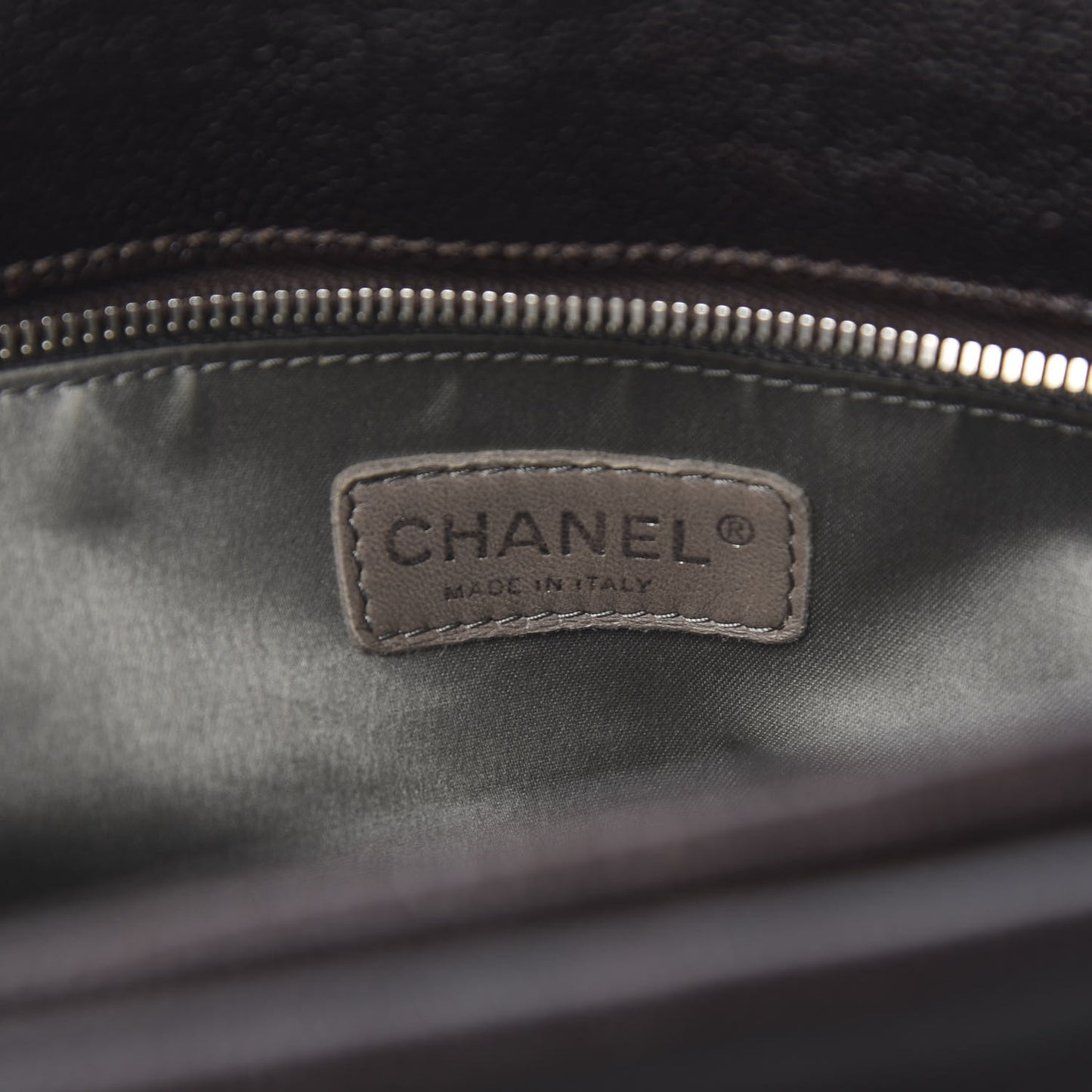 Glazed Caviar Pocket In The City Tote Brown